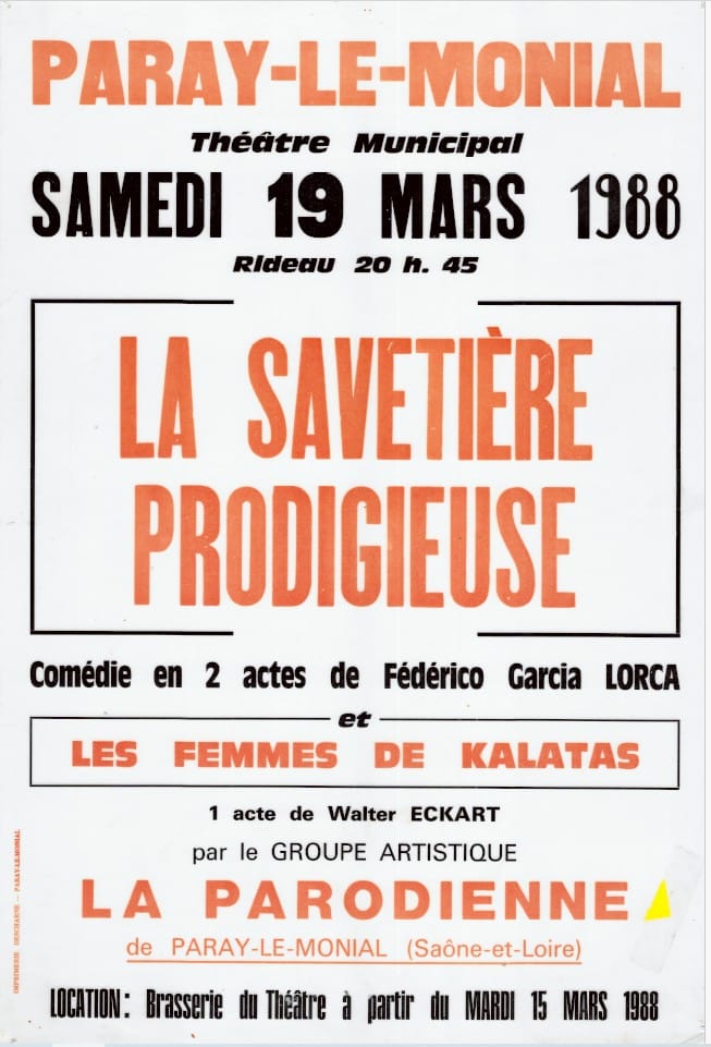 Théâtre Groupe Artistique La Parodienne Paray-le-Monial