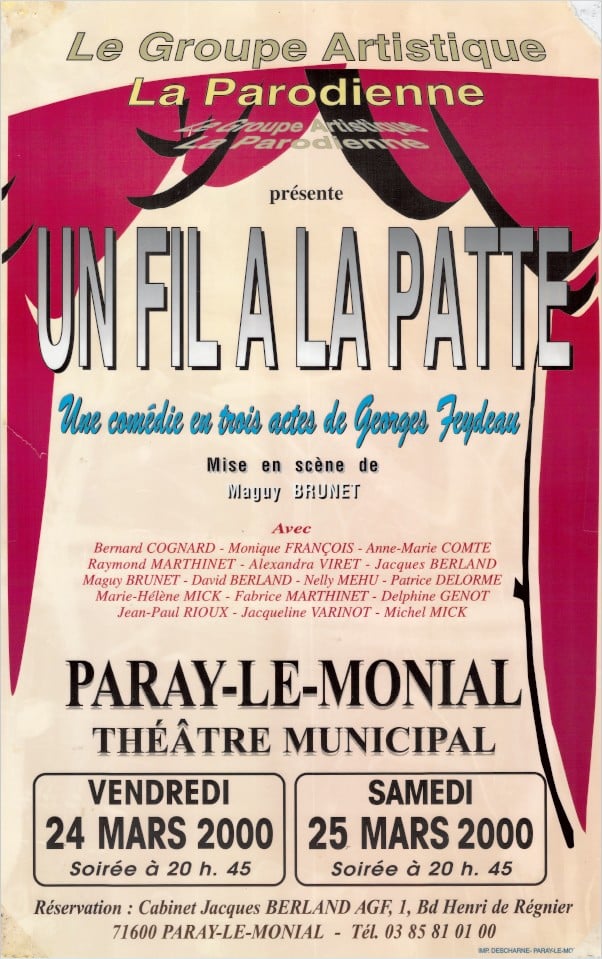 Théâtre Groupe Artistique La Parodienne Paray-le-Monial