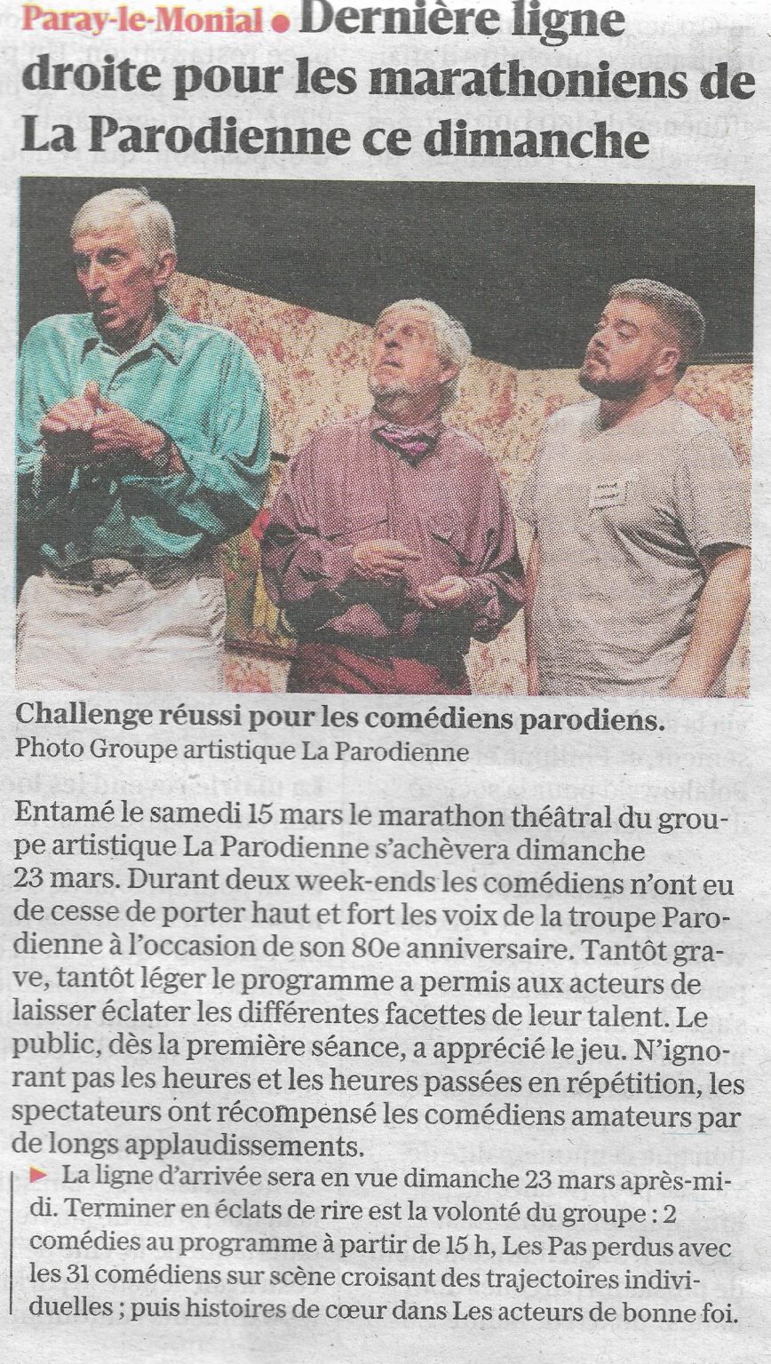 Théâtre Groupe Artistique La Parodienne Paray-le-Monial