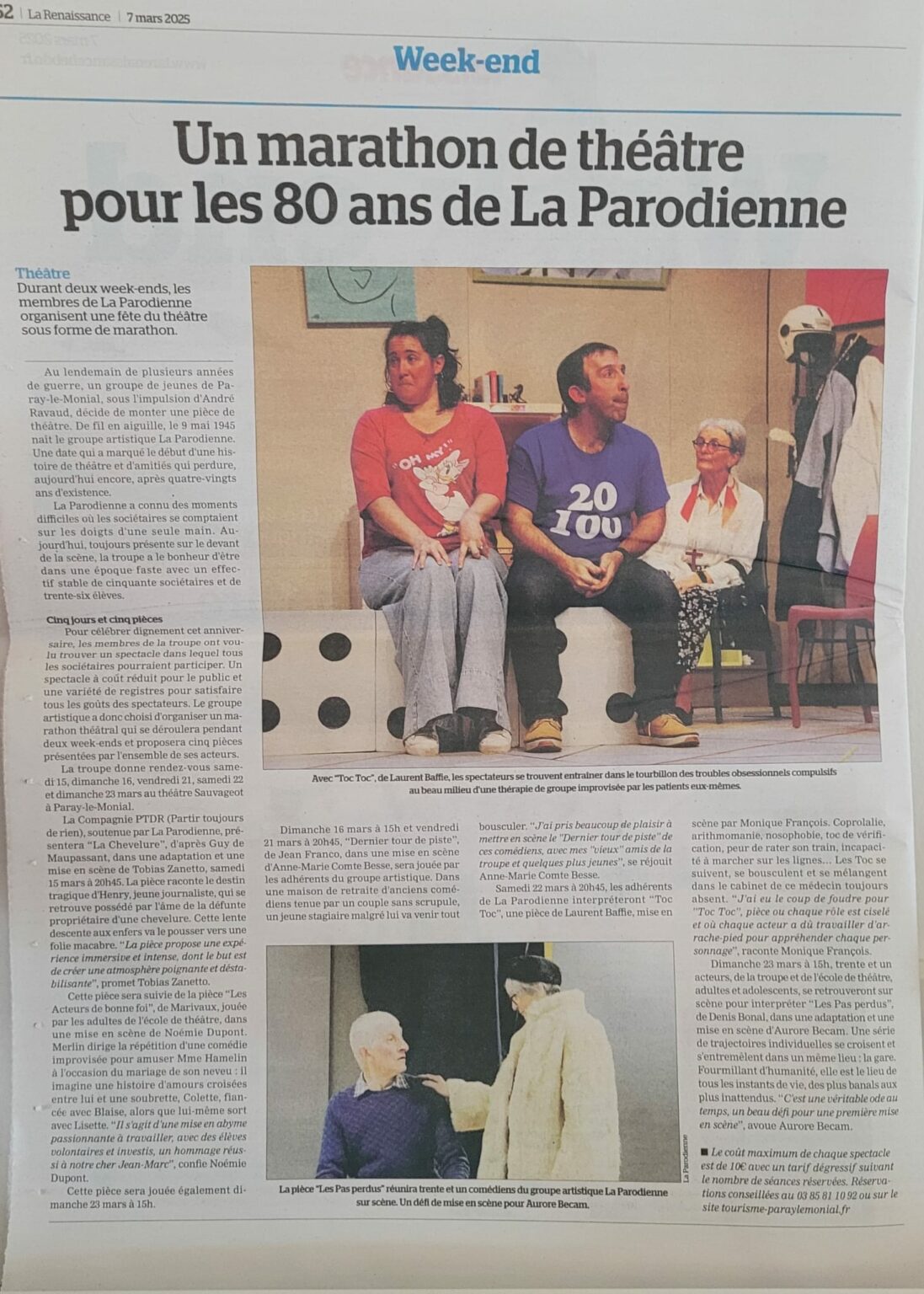 Théâtre Groupe Artistique La Parodienne Paray-le-Monial