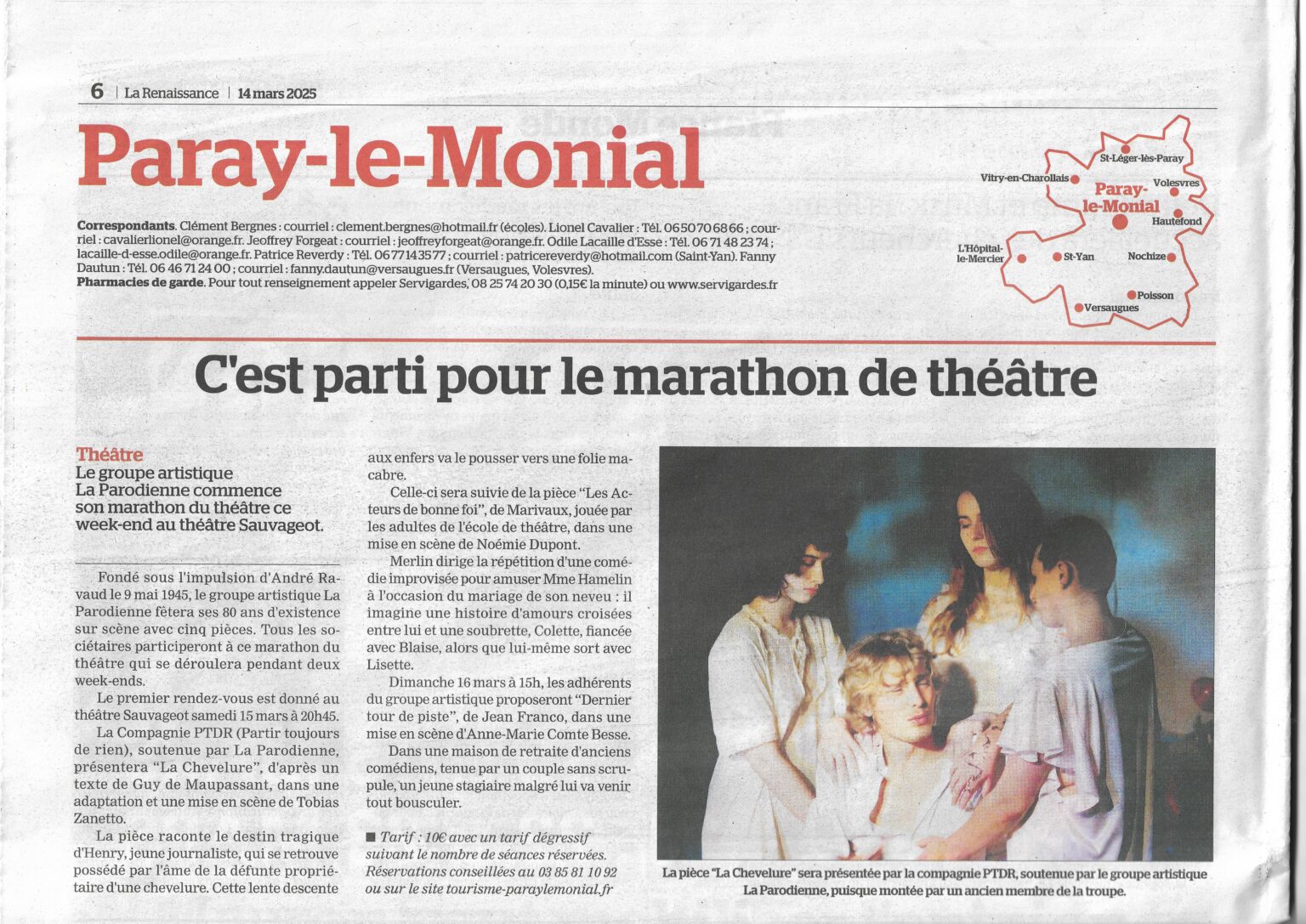 Théâtre Groupe Artistique La Parodienne Paray-le-Monial